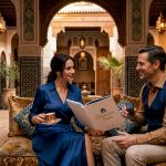 Shopkeeper opens Tetouan medina storefront at dawn
